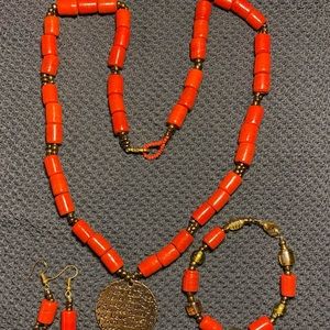 Women Necklace, Earrings & Bracelet